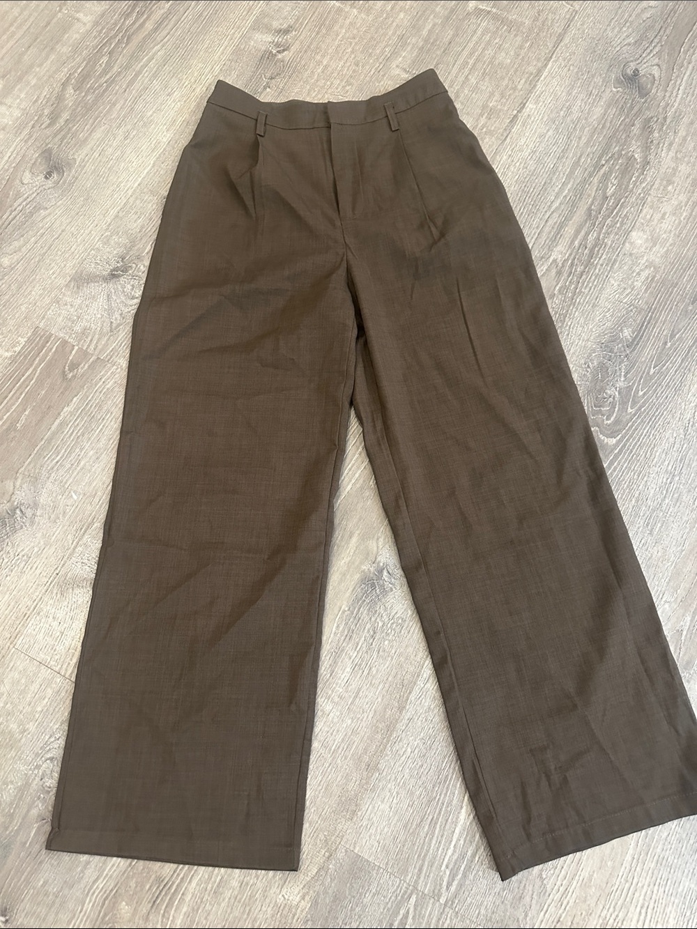 Forever 21 Wide-Leg high rise Tailored Trousers - Brown size 2